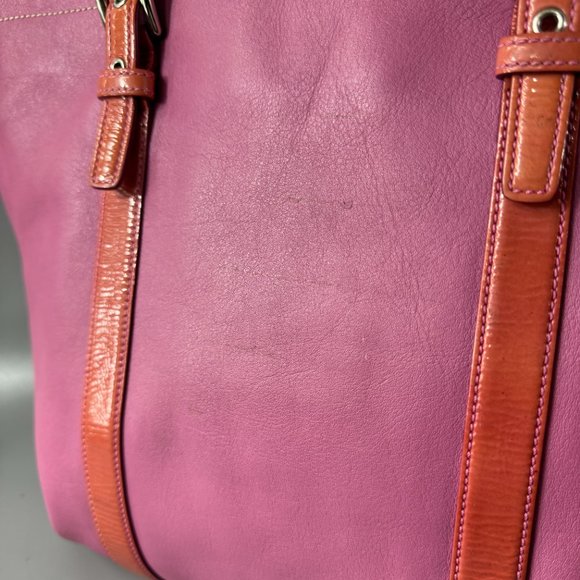 Coach #5787 Pink Leather Large Tote Bag - Picture 8 of 13